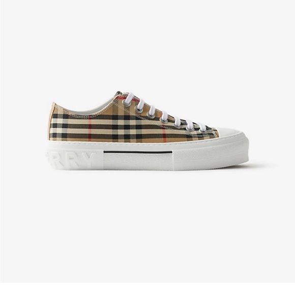 Burberry Check Cotton Sneakers - Picture 1 of 7